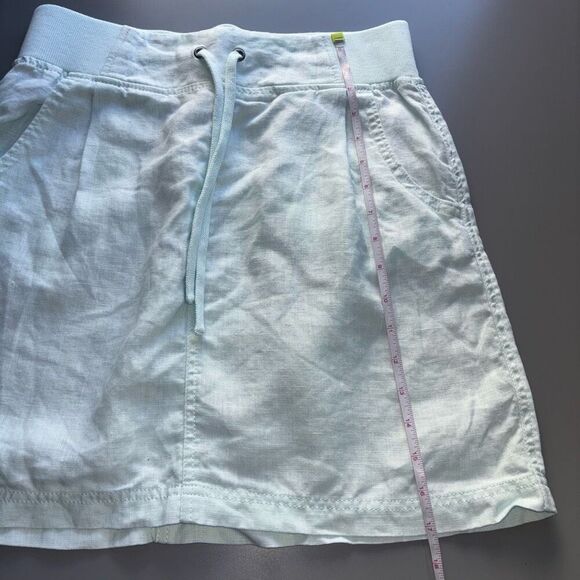 Athleta Linen Seline Skirt water blue size 8 - Picture 7 of 11